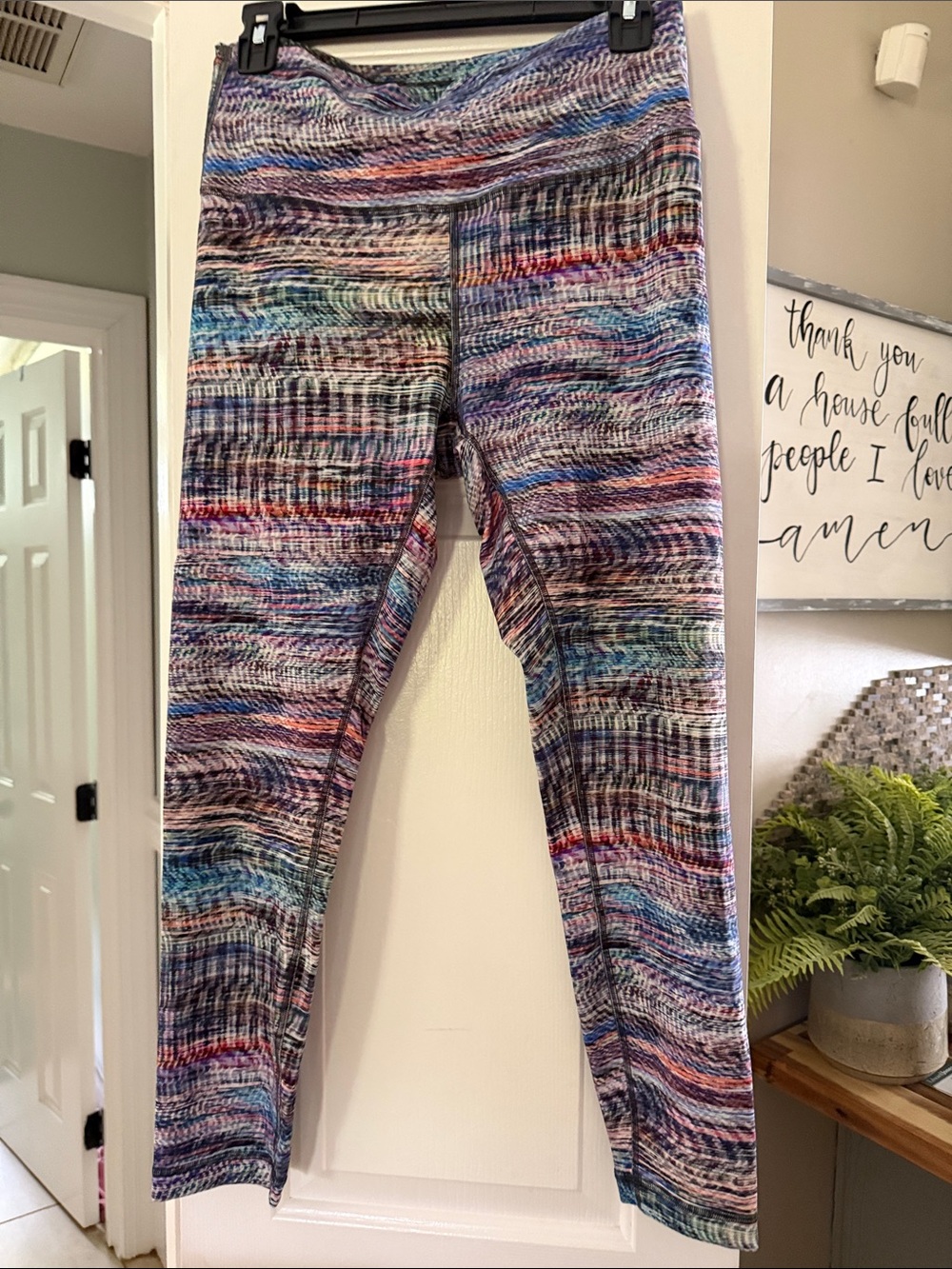 Lululemon Wunder Train High-Rise Tight 25" Digital Oasis White Multi Size 10